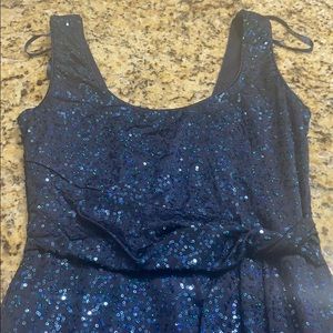 Blue sequins dress